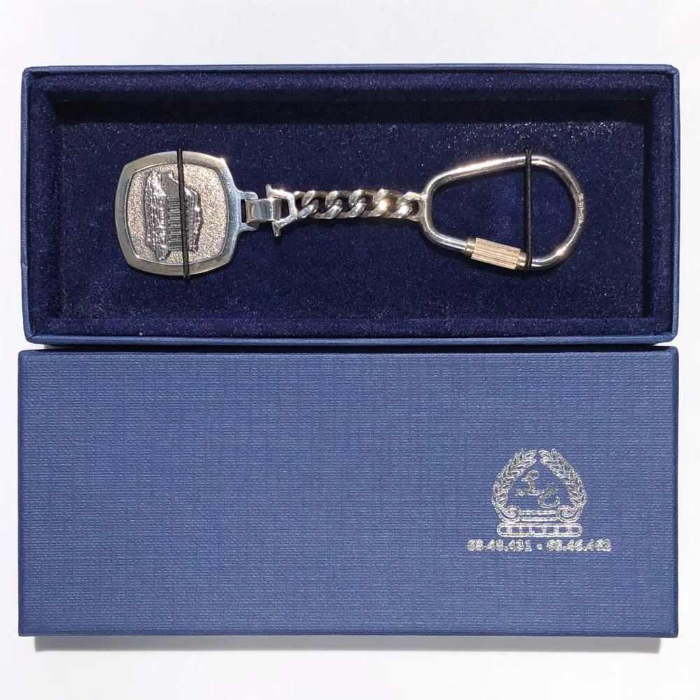 sterling silver keychain Parthenon Greek screw closure 925 Athenian Acropolis